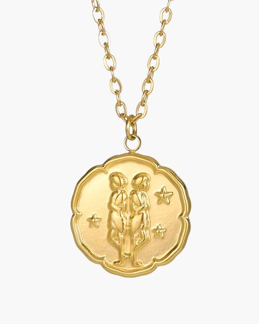 Zodiac Sign Necklace - Gold - Lervati