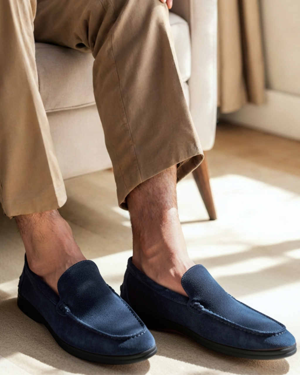 Premium Suede Loafers - Black Soles - Lervati