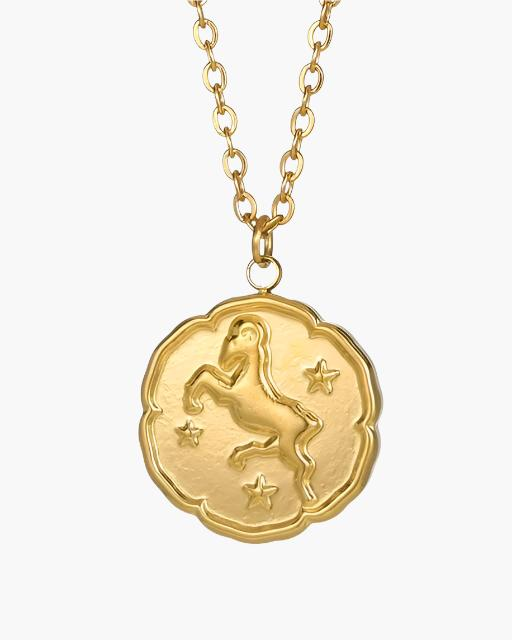 Zodiac Sign Necklace - Gold - Lervati