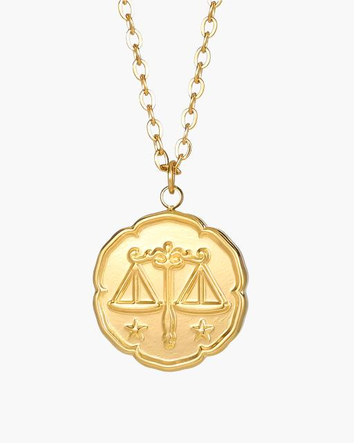 Zodiac Sign Necklace - Gold - Lervati
