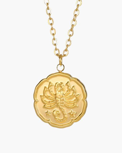 Zodiac Sign Necklace - Gold - Lervati