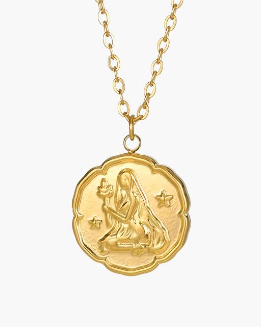 Zodiac Sign Necklace - Gold - Lervati