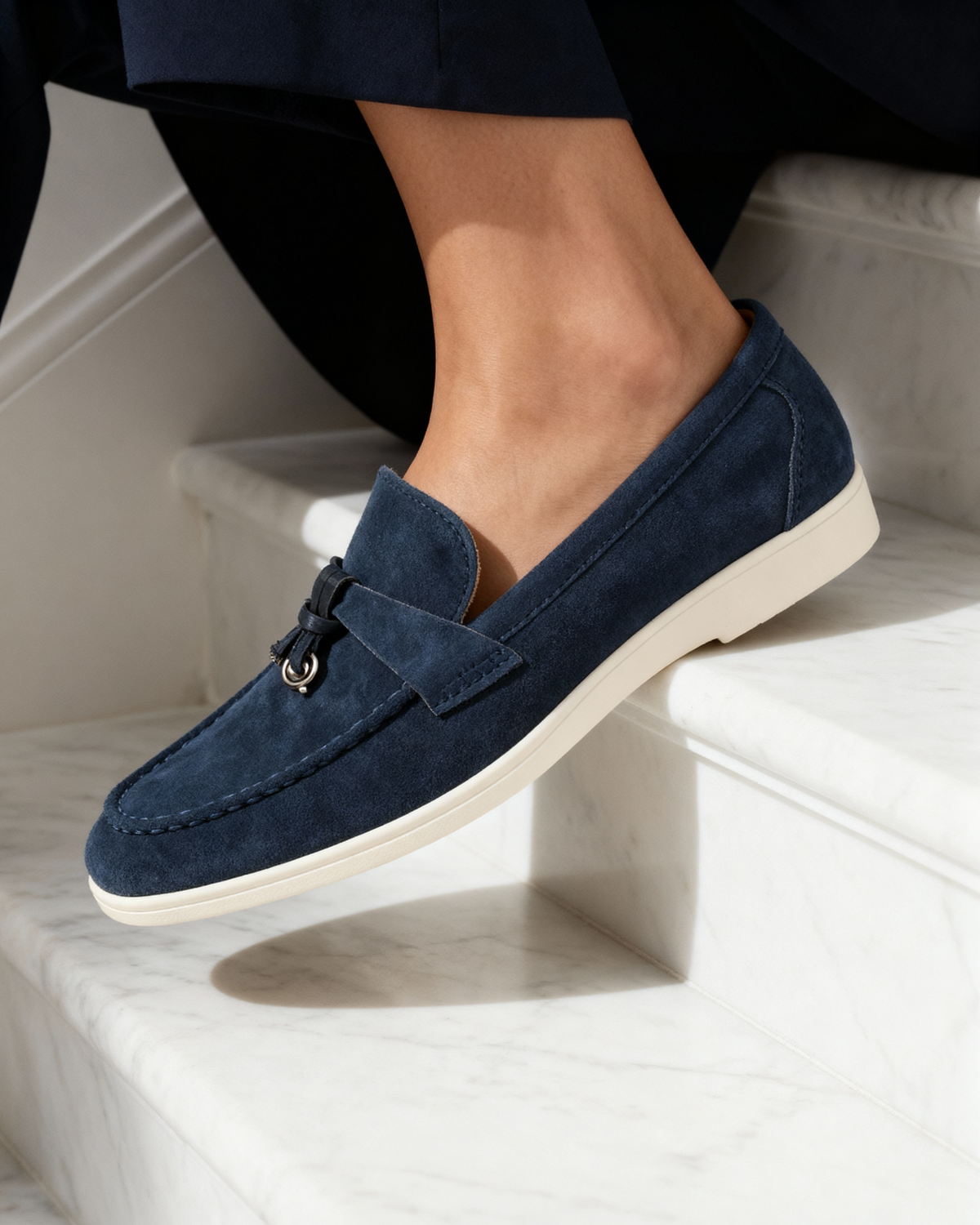 Lervati Suede Lady Loafers - Lervati