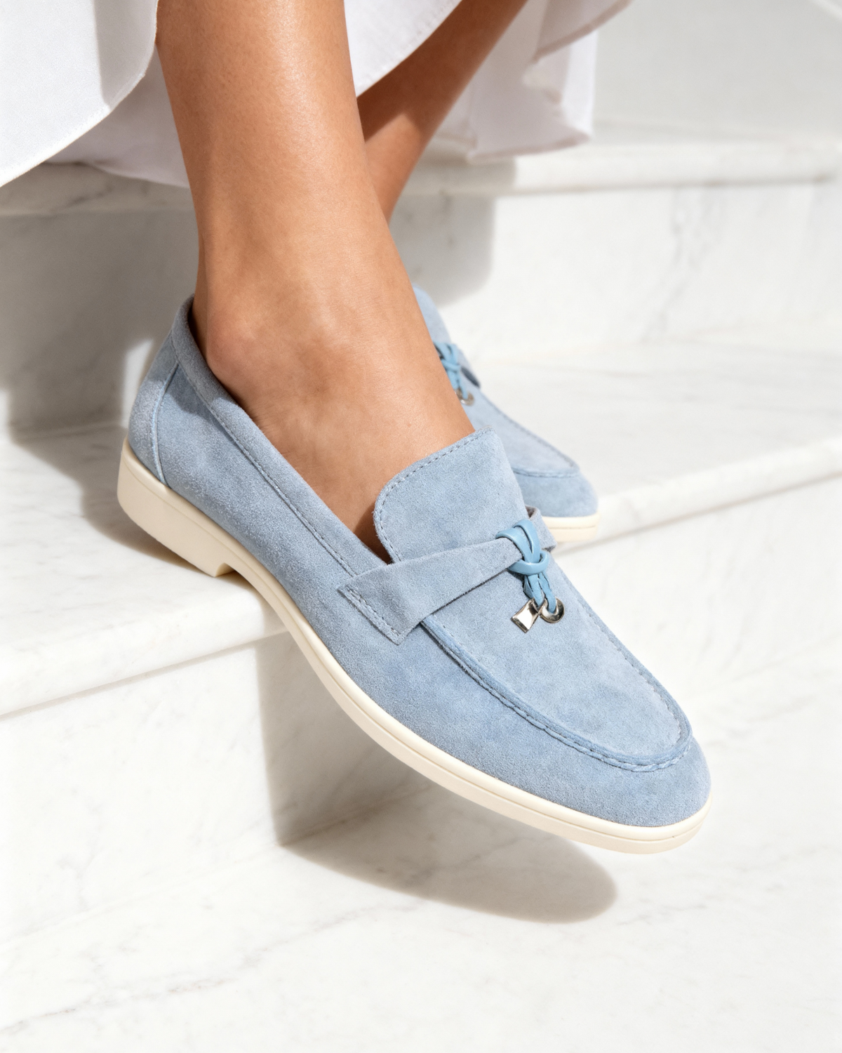 Lervati Suede Lady Loafers - Lervati