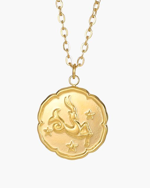 Zodiac Sign Necklace - Gold - Lervati