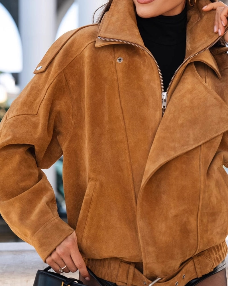 Vintage Suede Drape Jacket - Lervati