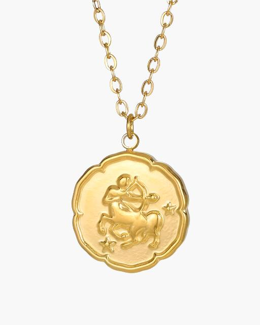 Zodiac Sign Necklace - Gold - Lervati