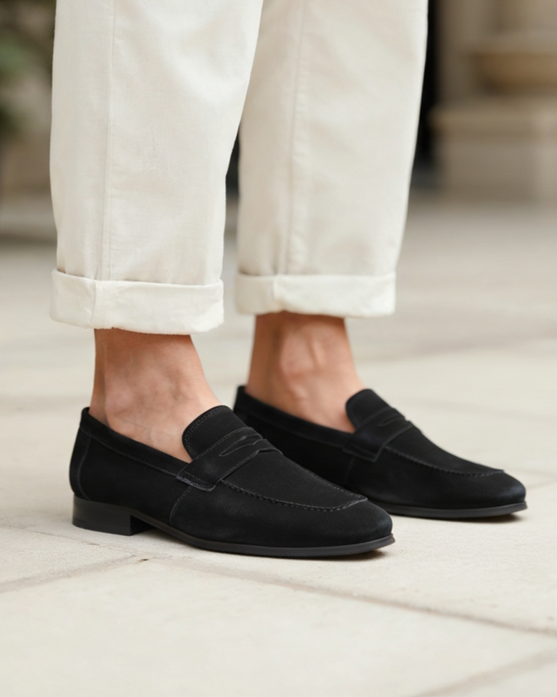 Lervati Suede Penny Loafers - Lervati