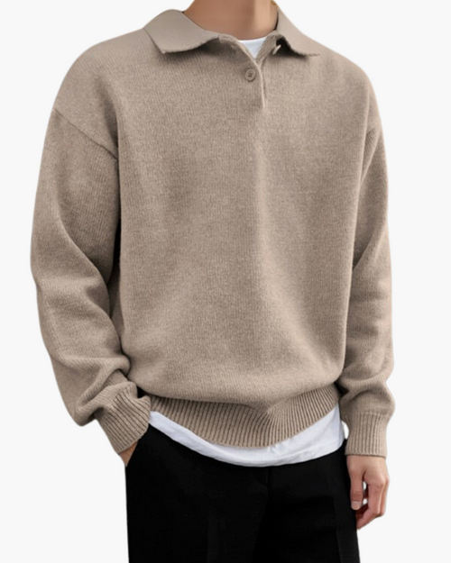 Woolen Button Half Zip - Lervati
