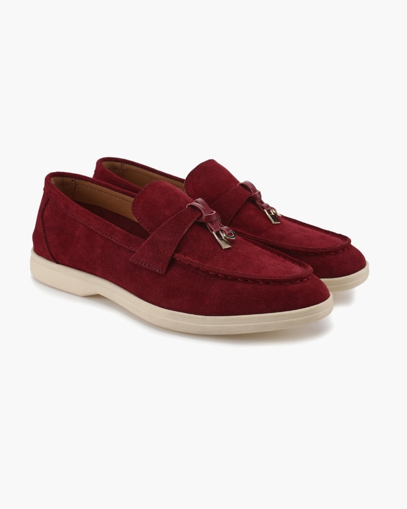 Lervati Suede Lady Loafers - Lervati