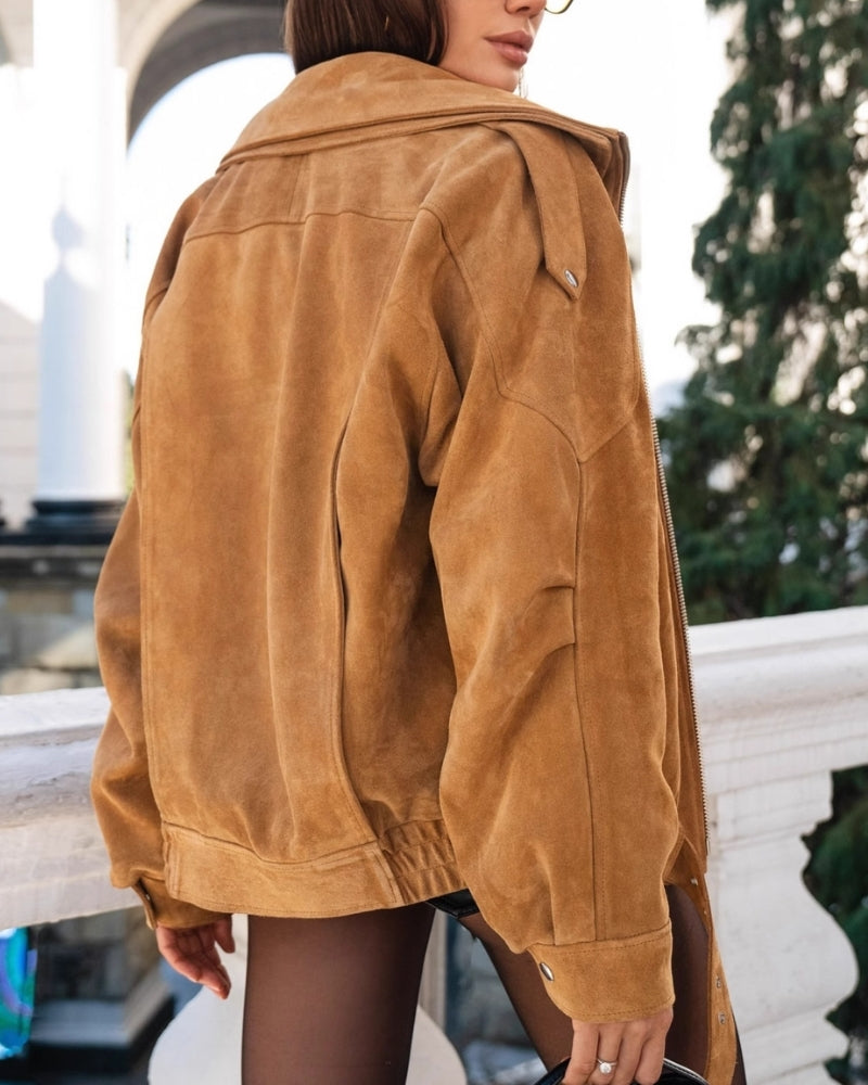 Vintage Suede Drape Jacket - Lervati