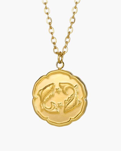 Zodiac Sign Necklace - Gold - Lervati
