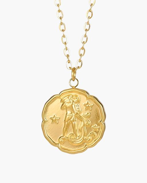 Zodiac Sign Necklace - Gold - Lervati