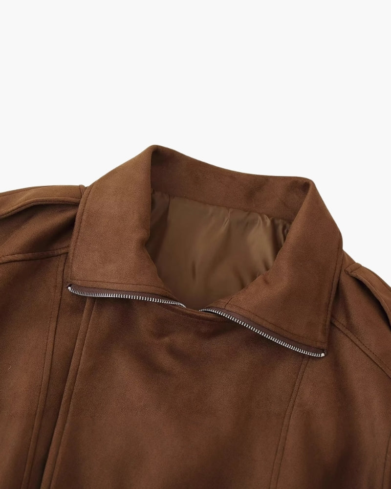 Vintage Suede Drape Jacket - Lervati