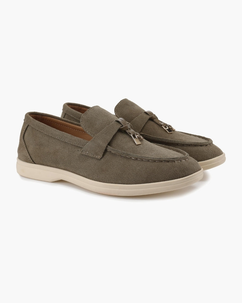 Lervati Suede Lady Loafers - Lervati