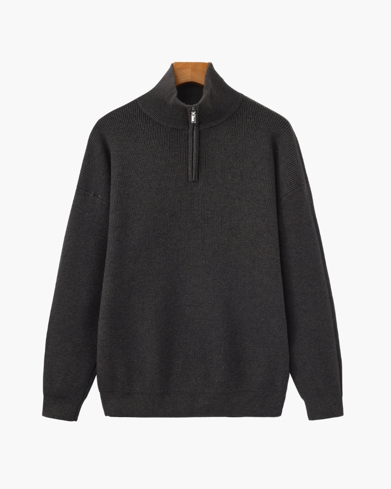 Refined Half-Zip Knit Pullover - Lervati